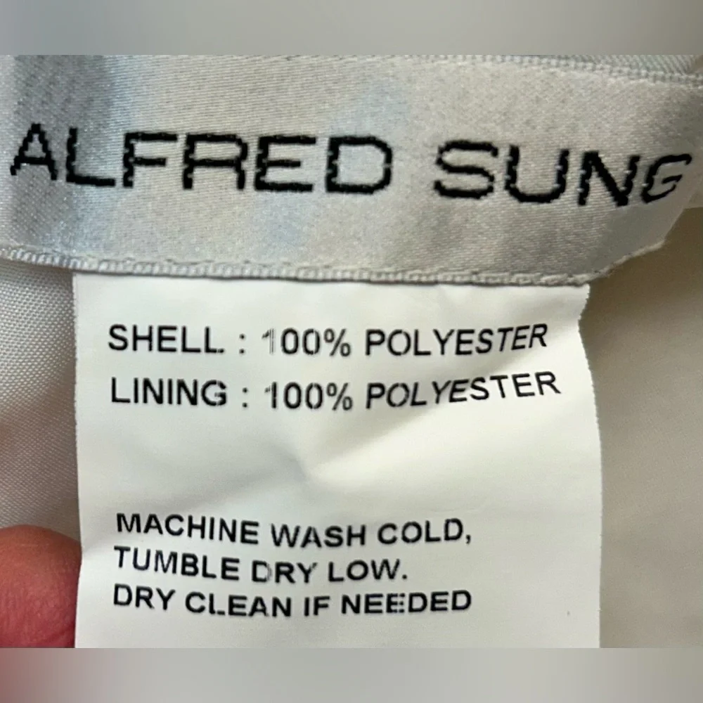 ALFRED SUNG D856 Maxi Dress in Ivory - Picture 13 of 14
